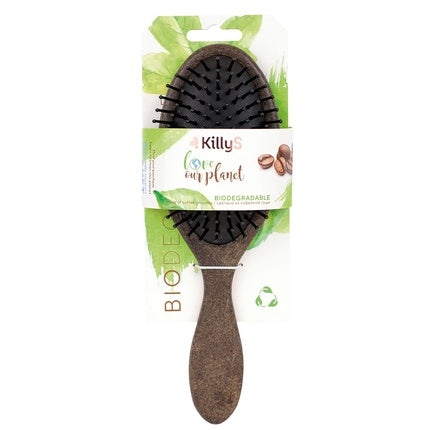 Killys Oval Brush For Detangling And Styling Hair With Coffee Eco Bio