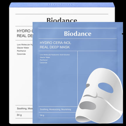 Biodance Hydro Cera-Nol Real Deep Mask - 1 Box 34g X 4 Pieces