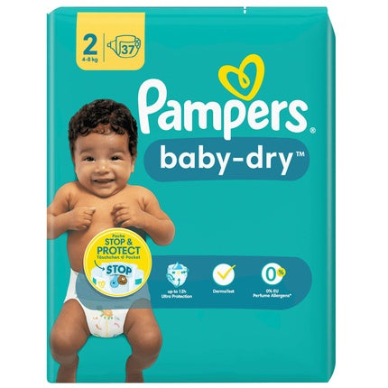 Pampers Baby Dry Size 2 Diapers 4-8 kg / 9-17 lbs