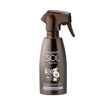 Bottega Verde SOL COCO Sun Spray - Sun Protection, Intensifies Tanning - with Tanning Activator and Coconut Milk 250ml - Water Resistant - High Protection SPF 30