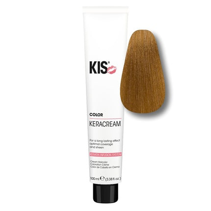 KIS KeraCream Color Permanent Hair Color Cream 100ml 7T High Coverage Intensive Hair Color Keratin Infusion - Animal Friendly & Sustainable
