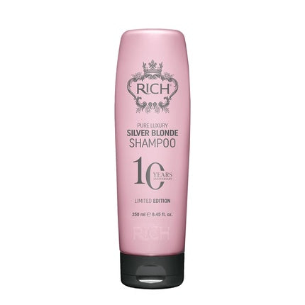 RICH Pure Luxury Silver Blonde Shampoo Purple Shampoo for Blonde Platinum Bleached Silver Gray Ash and Brassy Hair No Yellow Tones 8.45oz