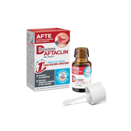 Dermovitamina Afteclin Oral Gel For Mouth Ulcers And Lesions 7 Milliliters
