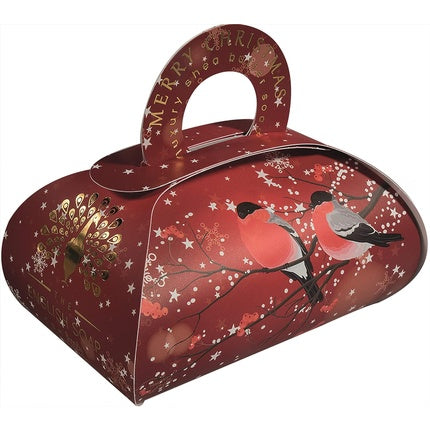 Festive Holiday Soap Red Birds Luxury Guest Soap 260g Winter Flowers Fragrance