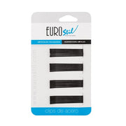Eurostil Hair Box Of Black Clips Matte 50mm 24un