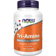 NOW Tri-Amino with L-Arginine L-Ornithine L-Lysine Supports Protein Metabolism 120 Capsules