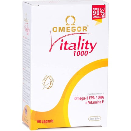 OMEGOR Vitality 1000 - New with 90% Omega-3 TG! 5* IFOS Certified Since 2006. EPA 535mg and DHA 268mg per Pearl. Min. 90% Triglycerides and Molecular Distillation 60 Capsules