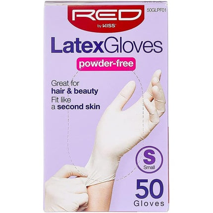 Red by Kiss Powder-Free Latex Gloves Large