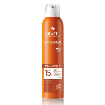 Rilastil Sun System Transparent Body Spray with Antioxidant Effect 200ml SPF 15