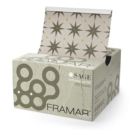 Framar Sage Pop Up Hair Foil Aluminum Foil Sheets for Highlighting 500 Sheets