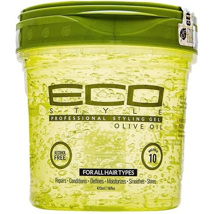 Ecostyle Olive Oil Styling Gel All Day Hold Alcohol Free Paraben Free Sulphate Free No Flaking Anti-Itch 473ml Unscented