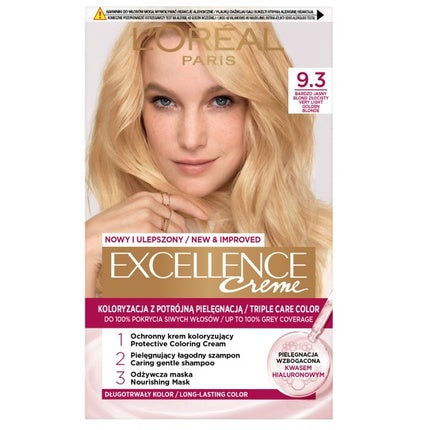 L'Oreal Excellence Creme Hair Color 9.3 Very Light Golden Blonde