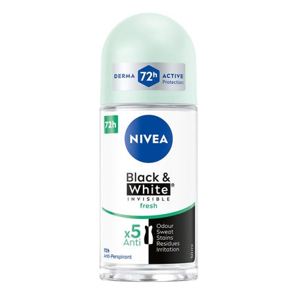 Nivea Black & White Invisible Fresh Antiperspirant Roll-On 50ml