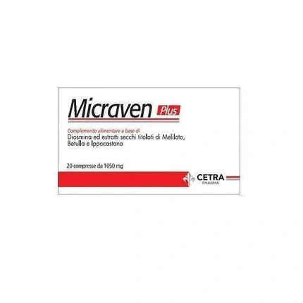 Cetra Italia Srl Micraven Plus 20 Tablets Of 1030 Milligrams