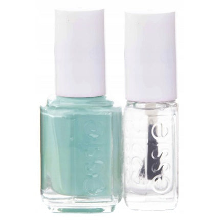 Essie Nail Enamel Vegan Glossy Shine Finish Nail Polish 99 Mint Candy Apple 135 Ml & Good To Go Top Coat Nail Strengthening Lacquer 5 Ml