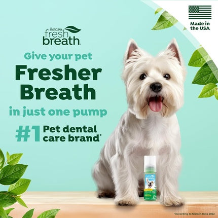 Tropiclean Fresh Breath Dog Teeth Cleaning Foam Dental Care Solution