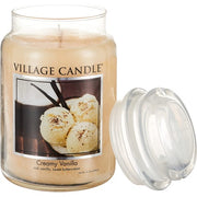 Village Candle 106326302 Creamy Vanilla Large Scented Candle, 737g, Glass, Beige