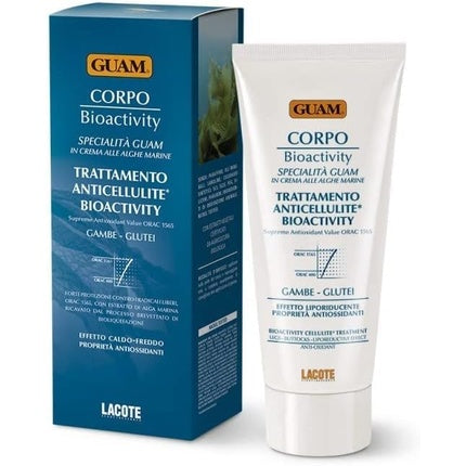 GUAM BioActivity Anti-Cellulite Cream 200ml - Hot and Cold Effect for Legs and Gluteus