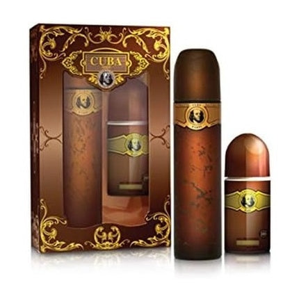 Cuba Gold Set Eau De Toilette Spray 100ml + Roll-On Deodorant 50ml By Cuba