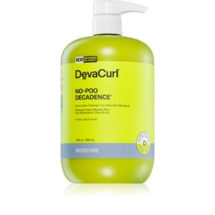 Devacurl No-Poo Decadence Zero Lather Cleanser For Ultra-Rich Moisture Green Oasis - 32 Fl Oz 946 Ml