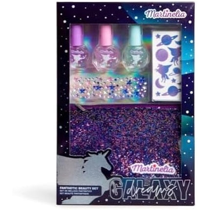 Martinelia Galaxy Nail Art Set with Pouch for Children