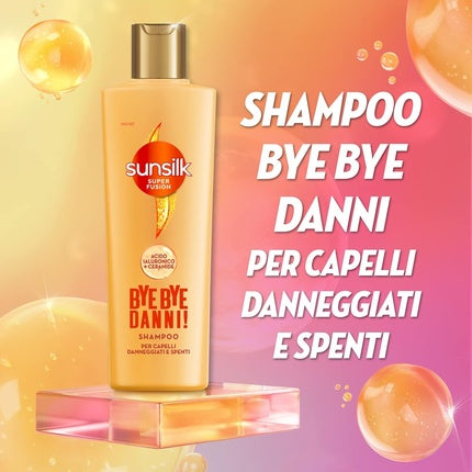 Sunsilk Shampoo Bye Bye Damage for Damaged and Stressed Hair Super Fusion Formula with Hyaluronic Acid and Ceramide Repairs 7 Types of Hair Damage 220ml
