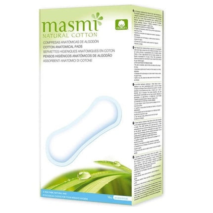 Masmi Cotton Anatomical Pads Organic Cotton 16 Pieces