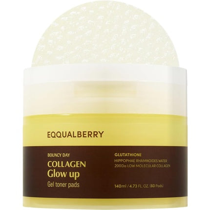Equalberry Collagen Glow Up Gel Toner Pads 60 Pads 140ml