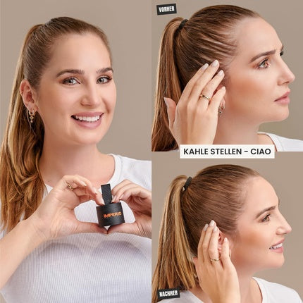 IMPERIO Root Powder Hair Concealer for Hair Thickening for Women and Men Waterproof Hair Makeup for Concealing Roots 4g Dark Blonde