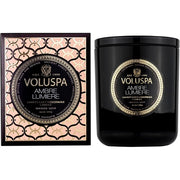 Voluspa Maison Noir Ambre Lumiere Scented Candle with Lid 270g