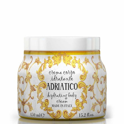 Le Maioliche Adriatic Moisturizing Body Cream 450ml Made in Italy with Notes of Amber, Precious Woods, Cashmere Wood, Jasmine, Taif Rose, White Flowers