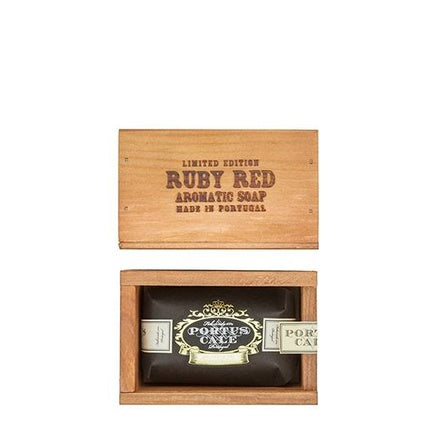 Portus Cale Ruby Red Soap In Wooden Box 150g