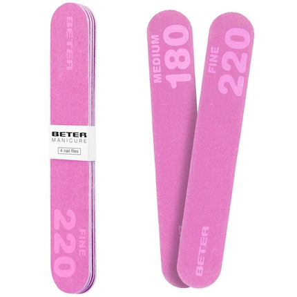Beter Set Of Double-Sided Nail Files - Fiberglass 180/220 Grain