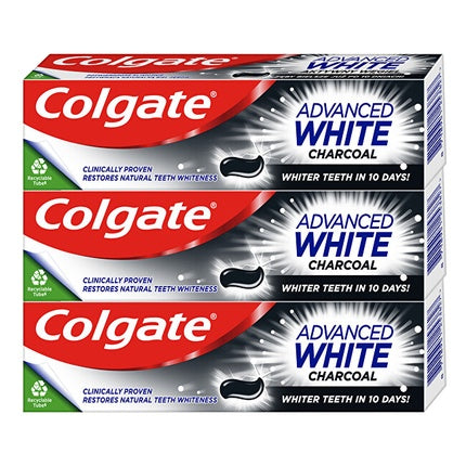 Colgate Advanced White Charcoal Whitening Toothpaste 3 X 75 Ml