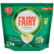 Fairy Original Dishwasher Tabs 28 Caps, Detergent Lemon
