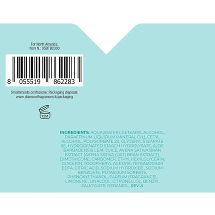 DIAMOND INTERNATIONAL BELLAGIO Turquoise Body Cream for Women 300ml - Made in Italy