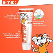 Elmex Children's Toothpaste 2-6 Years 50ml x 2 - Effective Cavity Protection with Aminfluoride for Triple Protection Mechanism