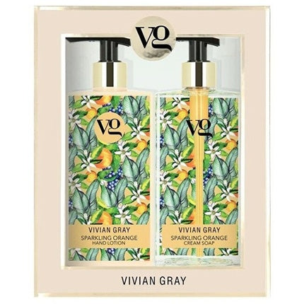 Vivian Gray Sparkling Orange Cream Soap And Hand Lotion Cosmetic Set