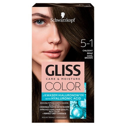 Gliss Color Care & Moisture Hair Dye 5-1 Cool Brown