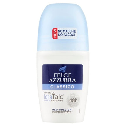 Felce Azzurra Classico Deodorant Roll On 50ml 48h Hydrating Talc Formula