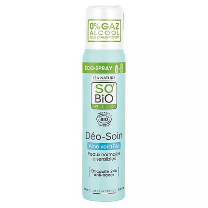 So Bio Etic Deodorant Care Aloe Vera Organic 24h Effect Sensitive Skin Spray 100ml