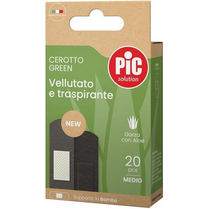 Pic Green Velvety and Breathable Gauze Patch with Aloe Vera 20 Medium Patches