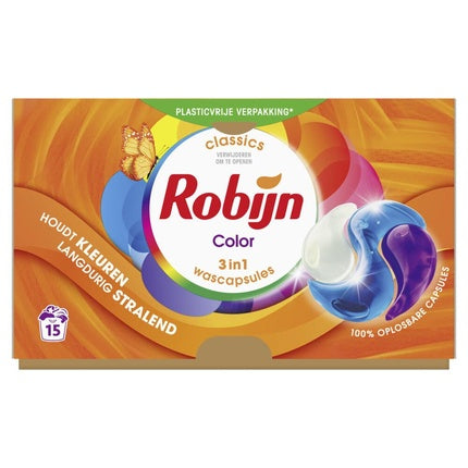Robijn Liquid Laundry Detergent Capsule Color - Effective Cleaning For Colored Fabrics