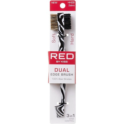 Red By Kiss Dual Edge Brush 3 in 1 with Soft and Hard Bristles
