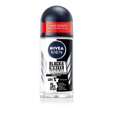 Nivea Men Black+White Deodorant Roll-On 50ml New Formula