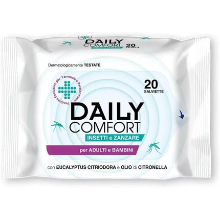 Daily Comfort Insect and Mosquito Repellent Wipes 20 Wipes