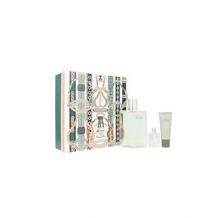 Herms H24 Eau De Toilette Set 100ml Spray 5ml Spray 20ml Face Moisturizer