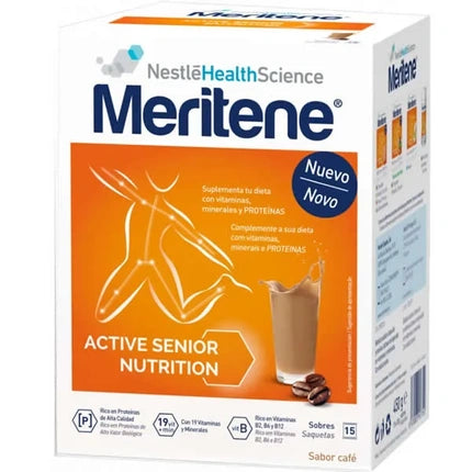 Meritene Coffee 15 Sachets Decaffeinated Coffee Flavor Shakes