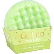 Bomb Cosmetics Body Buffer Shower Sponge Warm Croissant & Pistachio
