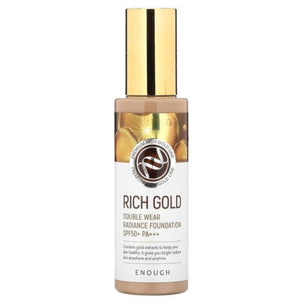 Enough Rich Gold Double Wear Radiance Foundation SPF 50 PA 21 3.53 Oz